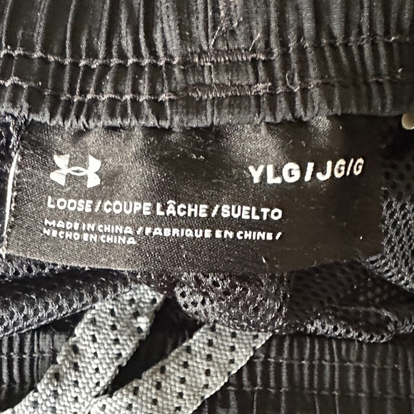 Under Armour Kids Black Joggers with Gray Accents - Picture 5 of 7